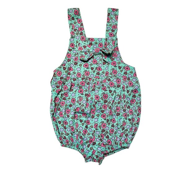Vintage Radishes & Roses Bubble Romper Size 4T - Picture 1 of 5